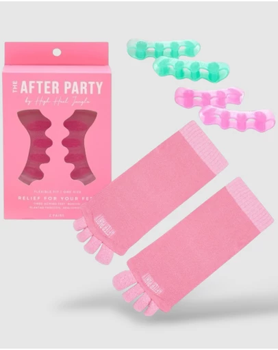 High Heel Jungle - The After Party Silicon Gel Toe Separators & Foot Relief Alignment Socks - Value Bundle