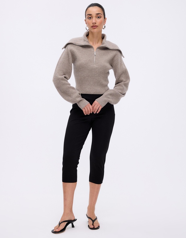 Minima Esenciales - Cyro Merino Wool Cashmere Blend Zip Knit Jumper