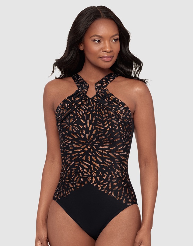 Miraclesuit Swimwear  - Costa D'Oro Aphrodite High Neck Shaping Swimsuit