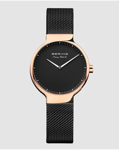 Bering - Ladies Max René 31mm Rose Gold Black Watch