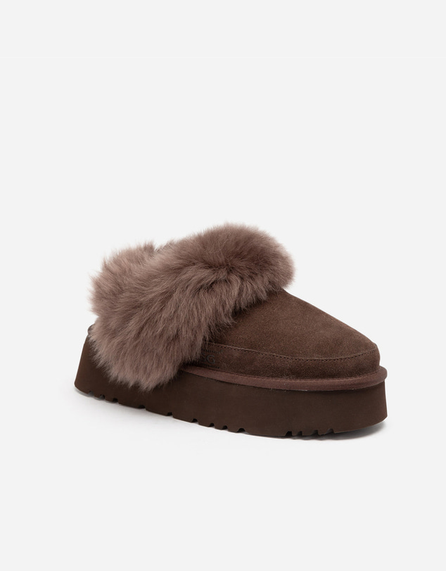 Ozwear Connection Uggs - UGG Daniela Premium Platform Slipper (Elastic Logo & Wool Strap – Detachable)
