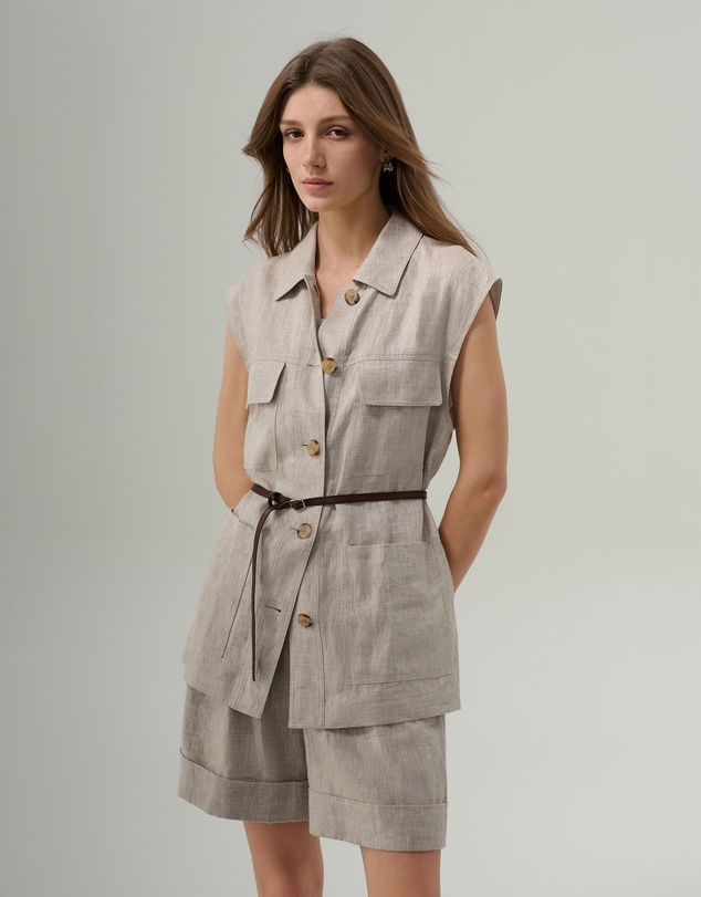 IDA+S - Josephine Oversized Linen Vest