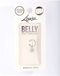 Lovisa - Surgical Steel Floral Cubic Zirconia Belly Ring