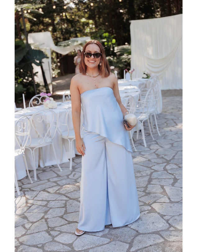 Petal & Pup - Charmer Wide Leg Pant - Light Blue