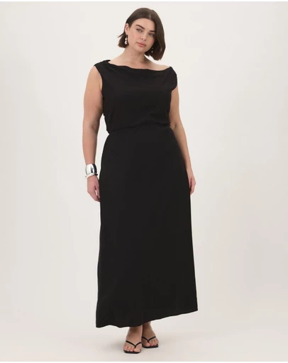Atmos&Here Curvy - Sofia Linen Blend Maxi Dress