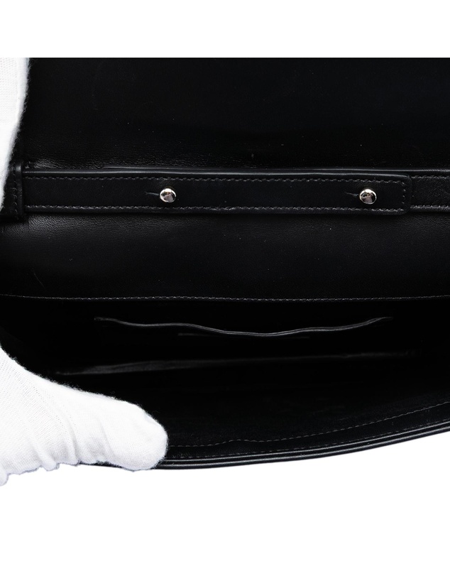 Pre-Loved by Azura Reborn - Pre-Loved Studded Chevron Calfskin Monogram Envelope Chain Flap