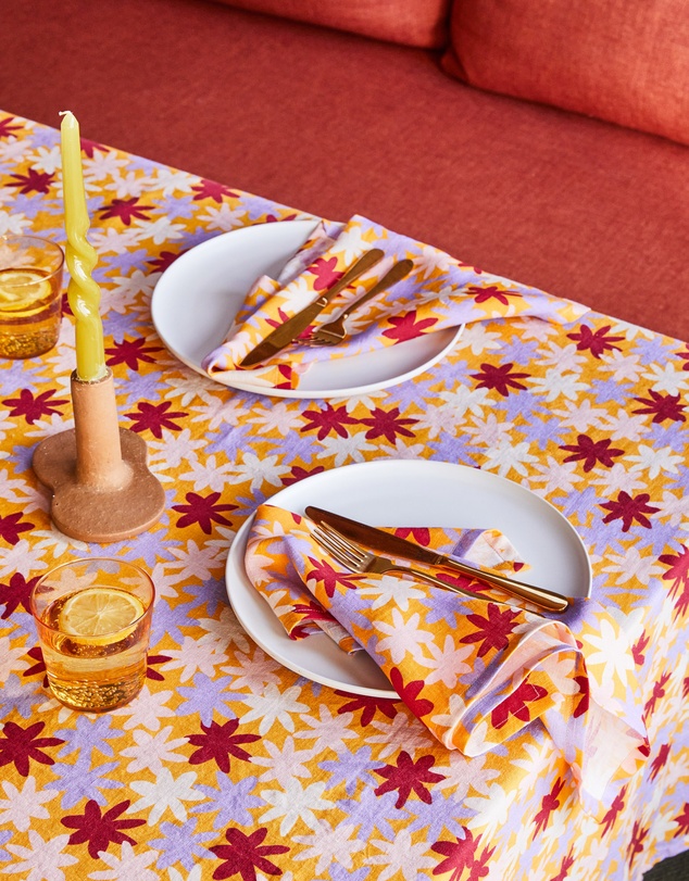 Mosey Me - Crimson Floral Napkin Set
