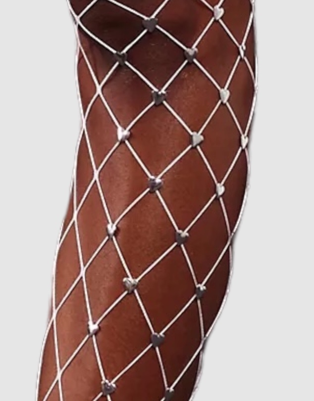 High Heel Jungle - Sweet Heart Fishnet Tights
