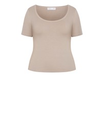 City Chic - Classic Scoop Rib Tee