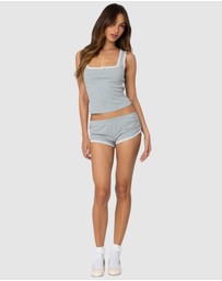 EDIKTED - Kadence Lace Trim Tank Top
