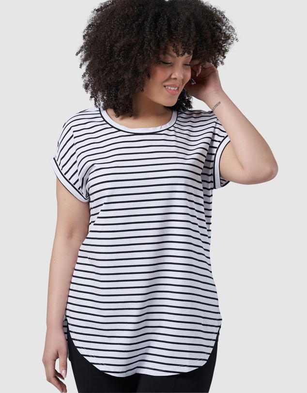 Indigo Tonic - Lauren Longline Stripe Tee