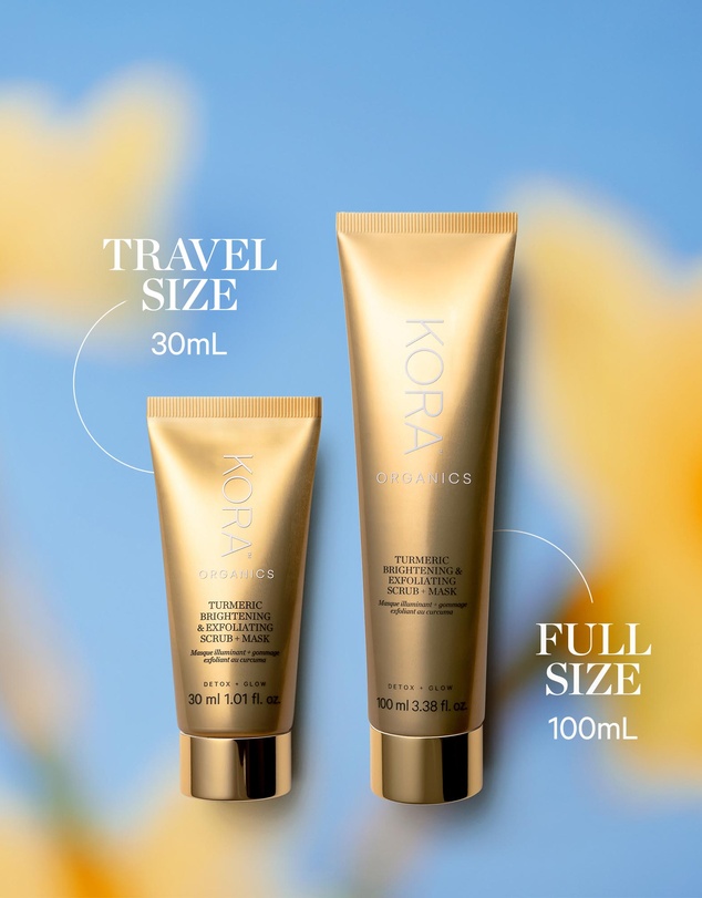 KORA Organics - Turmeric Brightening & Exfoliating Scrub + Mask 30mL