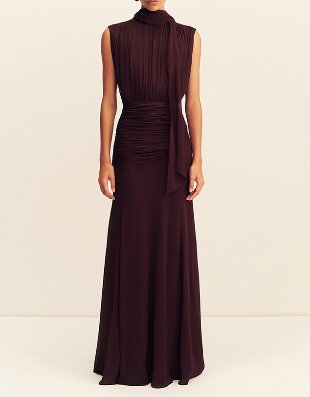 Shona Joy - Amina Scarf Neck Maxi Dress