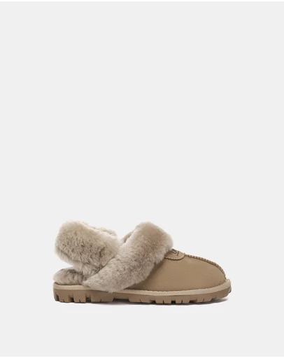EVERAU - Australian Shepherd Ugg Waffle Fluffy Double Faced Sheepskin Upper House Shoes