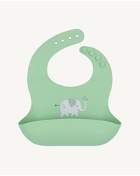 Playground - Silicone Bib - Elephant/ Sage