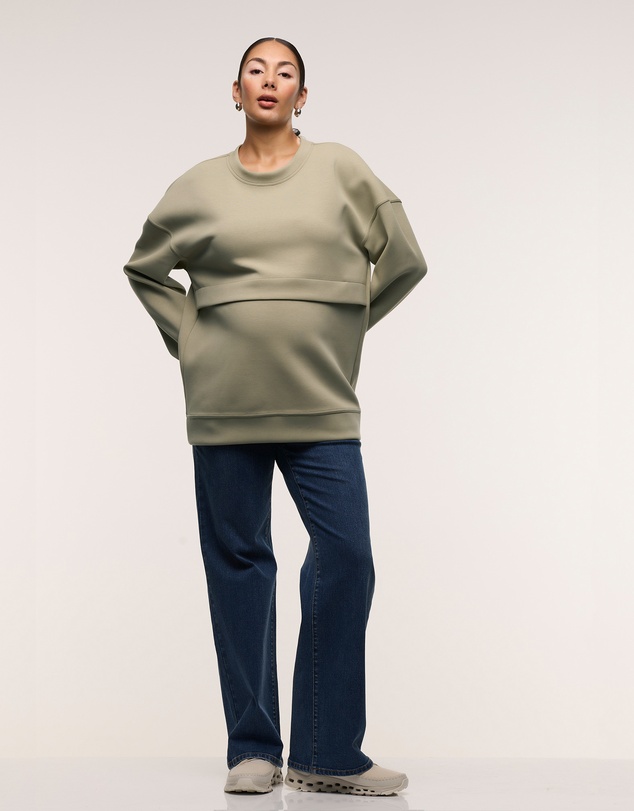 Soon Maternity - Oversized Feeding Zip Jumper