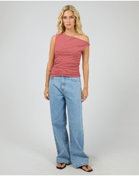 All About Eve - Kylie Stripe Top Red