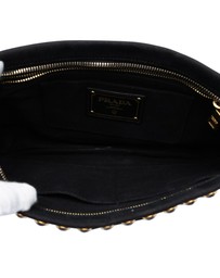 Pre-Loved by Azura Reborn - Pre-Loved Canvas Canapa Studded Vernice Clutch
