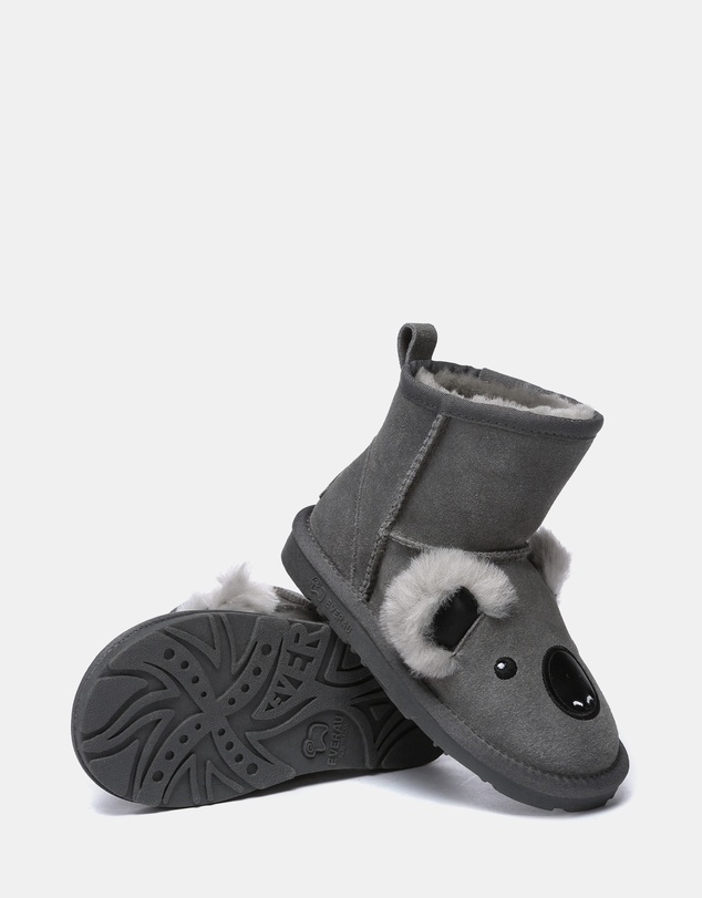 EVERAU - EverAU Ugg Koala Kids Plus Cow Suede Upper UGG Boots