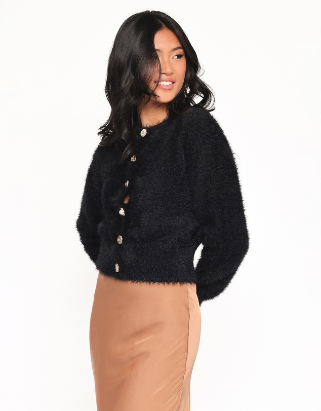 Petal & Pup - Jintie Vintage Button Cardigan - Black