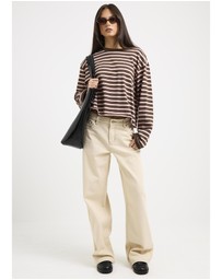 Subtitled - Long Sleeve Stripe Top