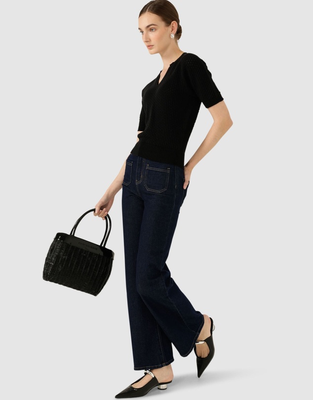 SACHA DRAKE - Henley Knit Top