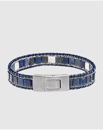 Nialaya Jewellery - Blue Lapis Stud Bracelet