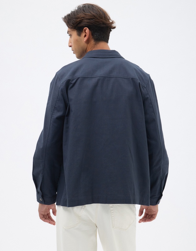 AERE - Utility Pocket Linen Blend Shirt