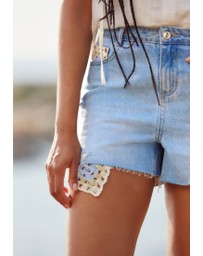 NEXT - Crochet Insert Denim Shorts