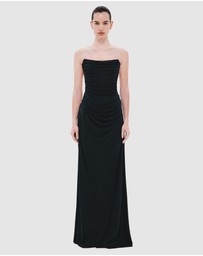 MISHA - The Dry Jersey Draped Maxi Dress