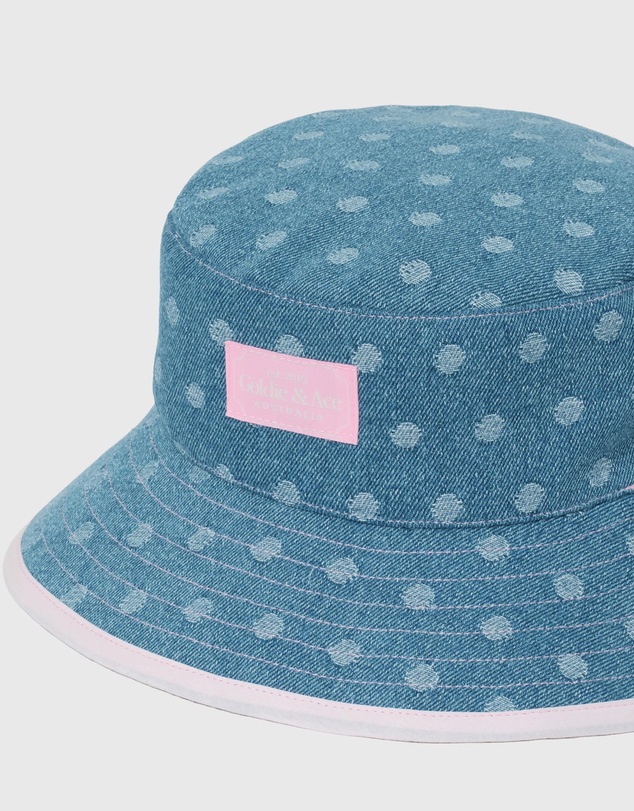 Goldie + Ace - Lightweight Denim Bucket Hat - ICONIC EXCLUSIVE - Babies-Teens