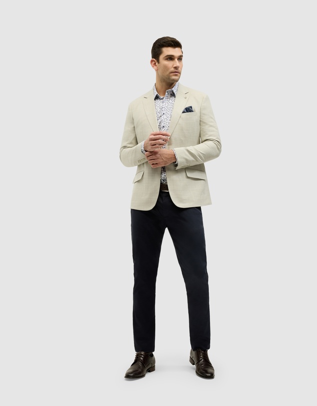 Politix - Single Breasted Textured Tailored Blazer