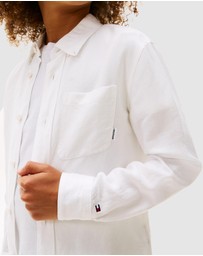 Tommy Hilfiger - Regular Fit Linen Blend Shirt - Teens