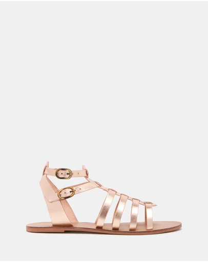 Just Because - Urdu Leather Flat Sandals