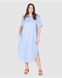 Love Your Wardrobe - Tamsin Stripe Shirt Dress