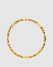 Nialaya Jewellery - 8mm Gold Stretch Bangle