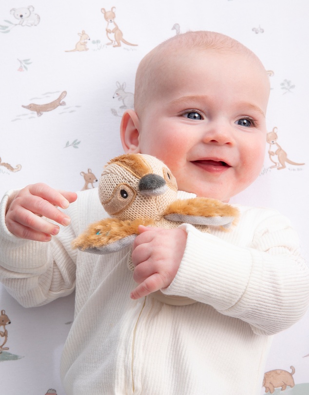 Living Textiles - Ring Rattle - Kookaburra