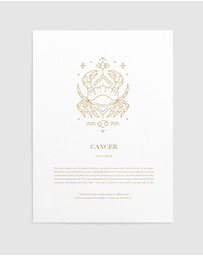 Olive et Oriel - Cancer Celestial Zodiac Art Print A3