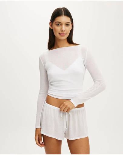 Cotton On Body - Sheer Long Sleeve Top