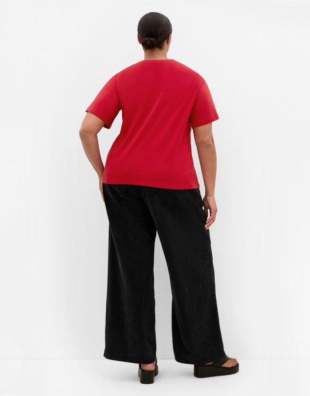 City Chic - Plus size Wild Beauty Tee - red
