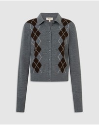Oroton - Argyle Cardigan