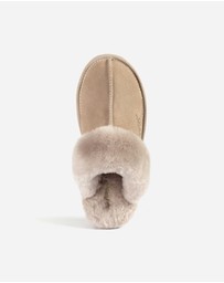 Ozwear Connection Uggs - Ugg Slippers Premium Australia Sheepskin Unisex Scuffette Suede