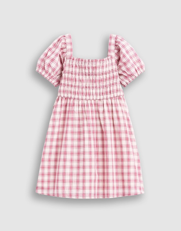 GAP - SS Smock Plaid Dress - Babies-Kids