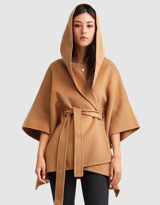 Belle & Bloom - Jackson Landing Wool Blend Cape Coat