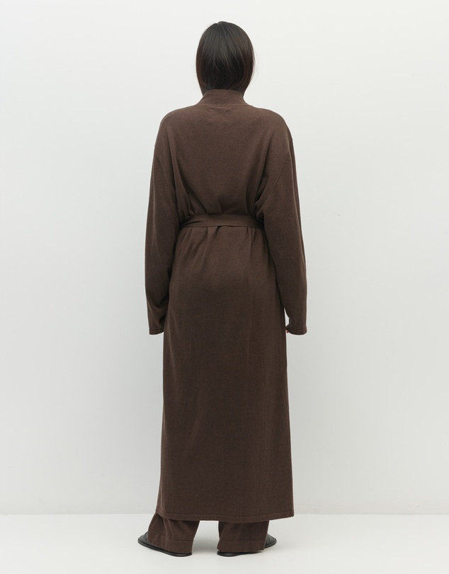 JH Lounge - JHL Long Robe (Cotton Cashmere) Chocolate
