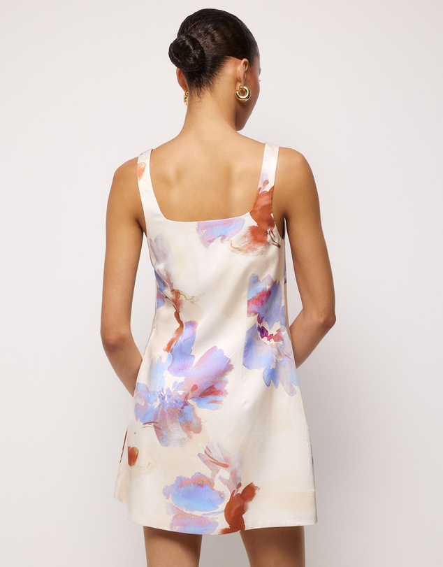 AERE - Allegra Structured Satin Mini Dress