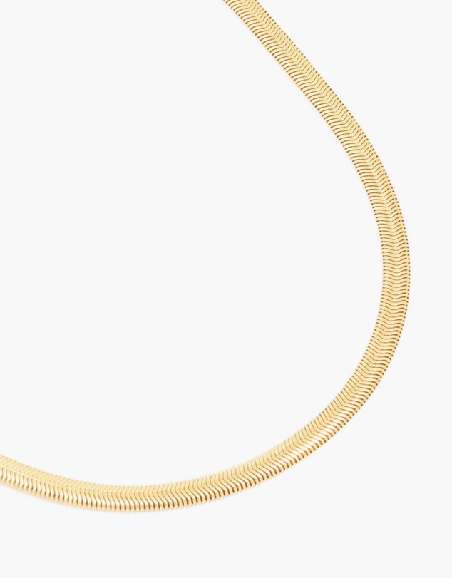 Lovisa - Waterproof Gold Plated Stainless Steel Flat Detail Chain Necklace