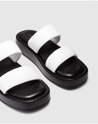 Just Because - Sarita Leather Flatform Sandals