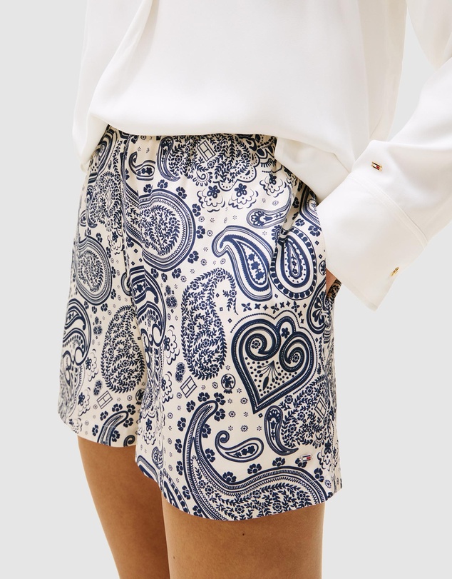 Tommy Hilfiger - Twill Print Flare Shorts
