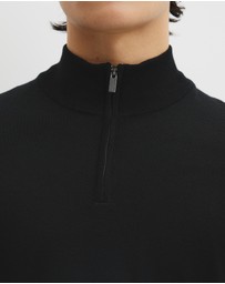 Country Road - Australian Merino Long Sleeve Vam Half Zip Knit